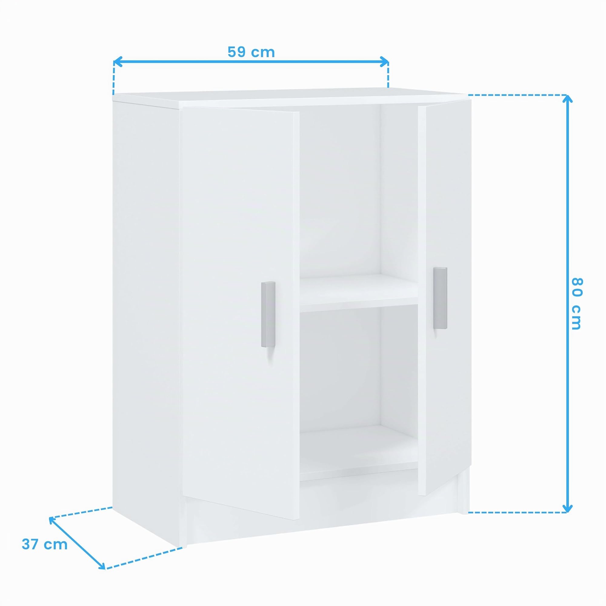 Habitdesign Mehrzweckschrank niedrig weiß