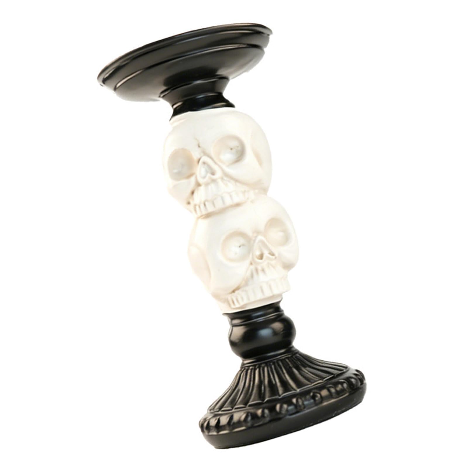 LWHZOFR Candleholder for Pillar Resin Halloween Holder Tabletop Decor Accent, Pedestal Stand for Mantel Styling and Seasonal Party Tables Pillar Holders Resin Halloween Holder Tabletop Decor