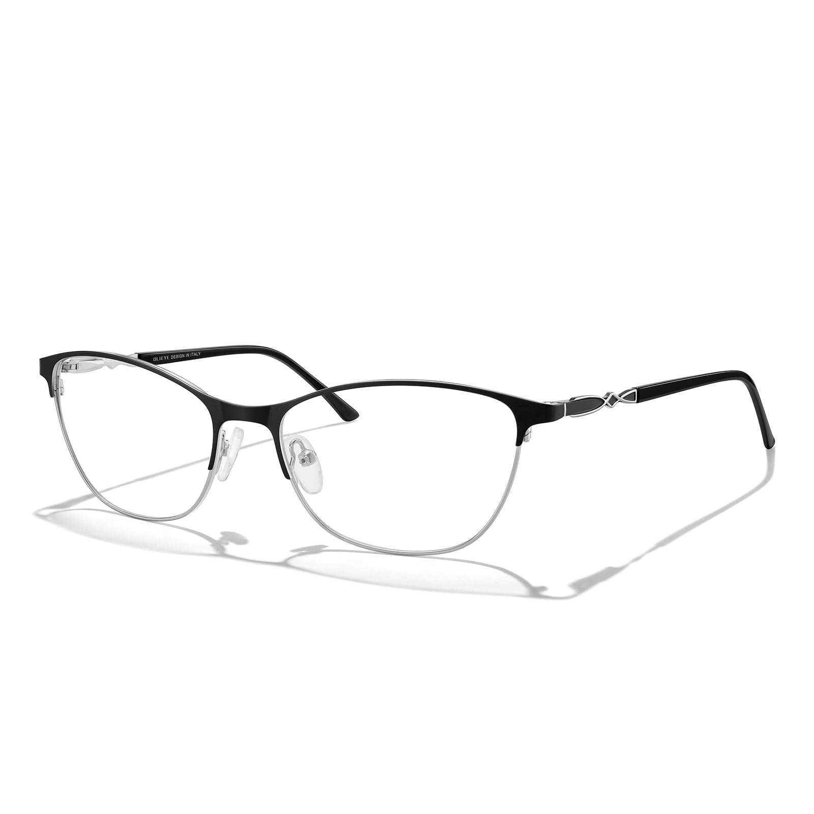 OLIEYE Cat Eye Reading Glasses For Women Retro Design Reader Computer Glasses with Spring Hinges
