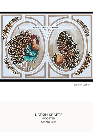 KatKin Krafts Roosters 6 in x 8 in Clear Stamp Set, 6 x 8 in, Transparent - Image 3