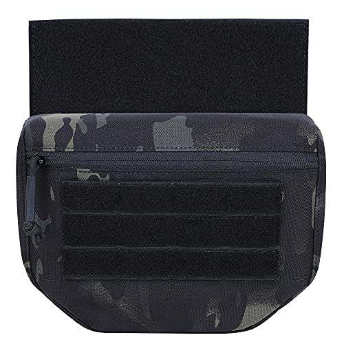 KRYDEX Bolsa tática com gancho e laço para JPC CPC AVS Vest Utility Tool Bag Airsoft Paintball (bolsa de atualização -MCBK)