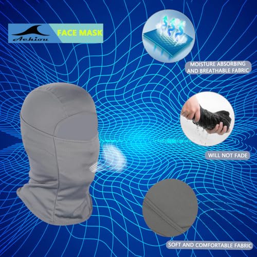 Image of Achiou Ski Mask for Men Women, Balaclava Face Cover, Shiesty Mask UV Protector Lightweight for Motorcycle Snowboard