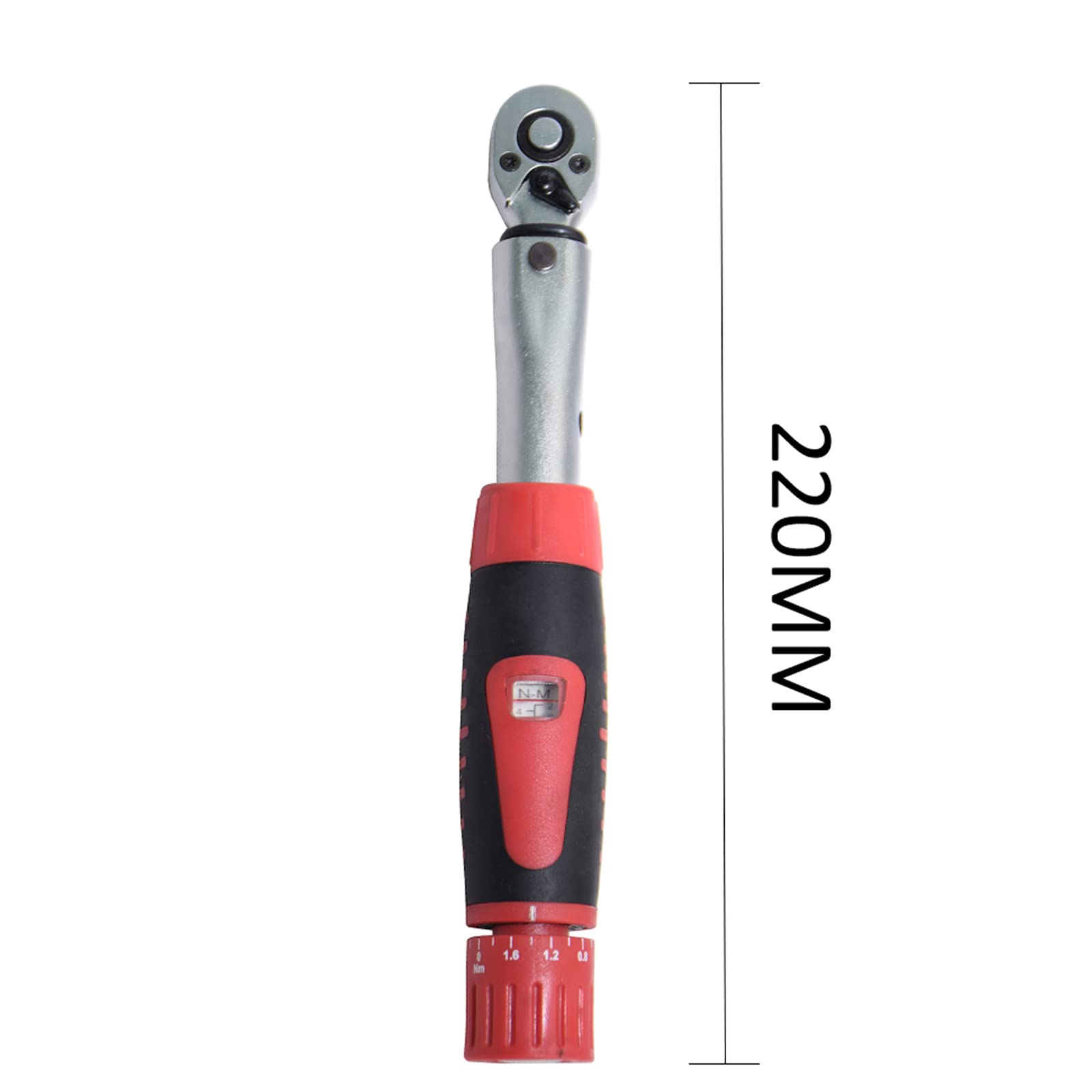 Geevorks Klucz dynamometryczny 1/4 "DR 2-24 Nm Zestaw kluczy dynamometrycznych Dokładność 4% Zestaw narzędzi naprawczych z 9-częściowymi bitami do rowerów i motocykli (2-24Nm)