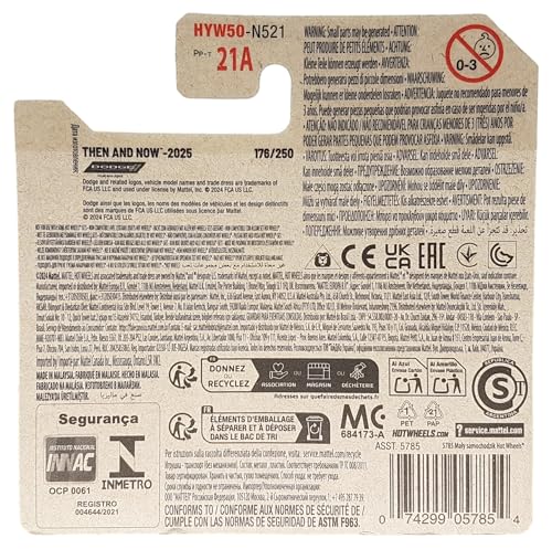 Image of Hot Wheels 2013 SRT Viper Then and Now Ages 3 Years and Up 214 /250 (Blue)