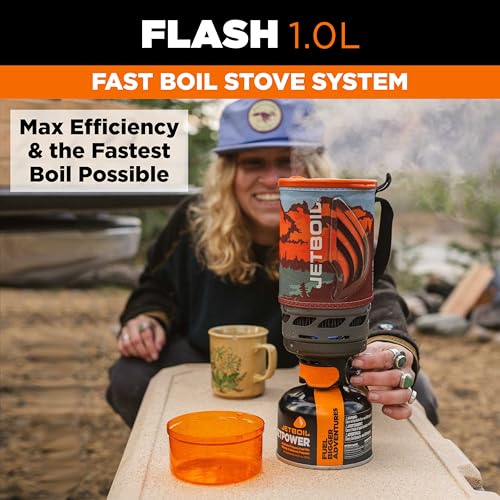 image for Jetboil Flash 1.0L Portable Fast Boil Stove for Camping and Backpackin