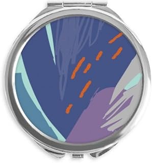 Quiet s Art Pattern Hand Compact Mirror Round Portable Pocket Glass