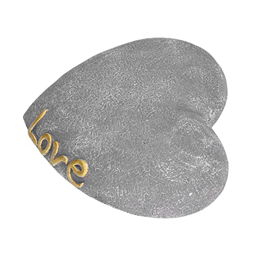 Lápida de Gato, Ecológica, Exquisita Comodidad, Corazón Herido, Piedras Conmemorativas para Jardín, Patio Trasero, Césped(Gris sésamo)