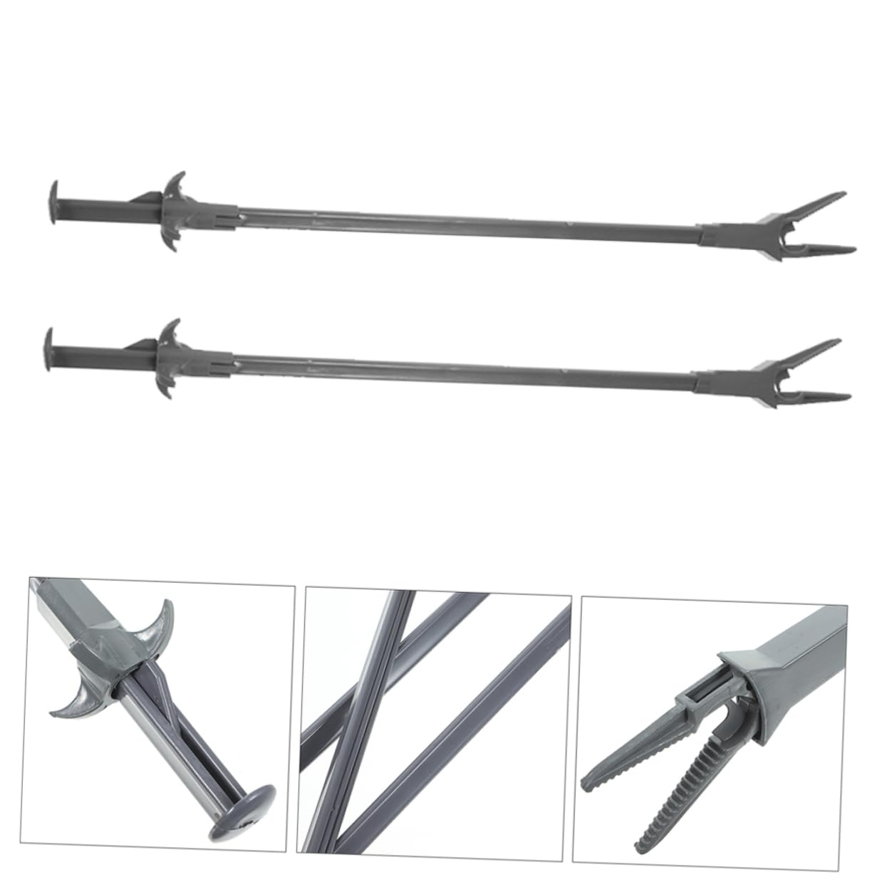 BESPORTBLE Lot de 2 pinces à plantes aquatiques - Accessoires d'aquarium - Pince en plastique - Avec outil de plantation d'aquarium - Gris foncé