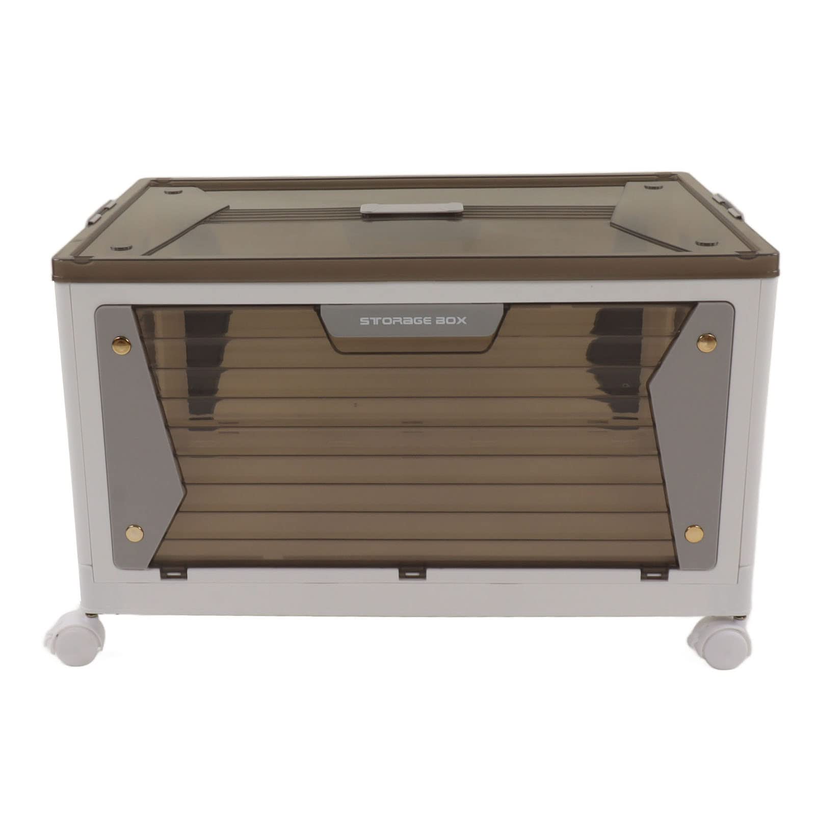Organisateur de placard empilable avec roulettes et bac pliable