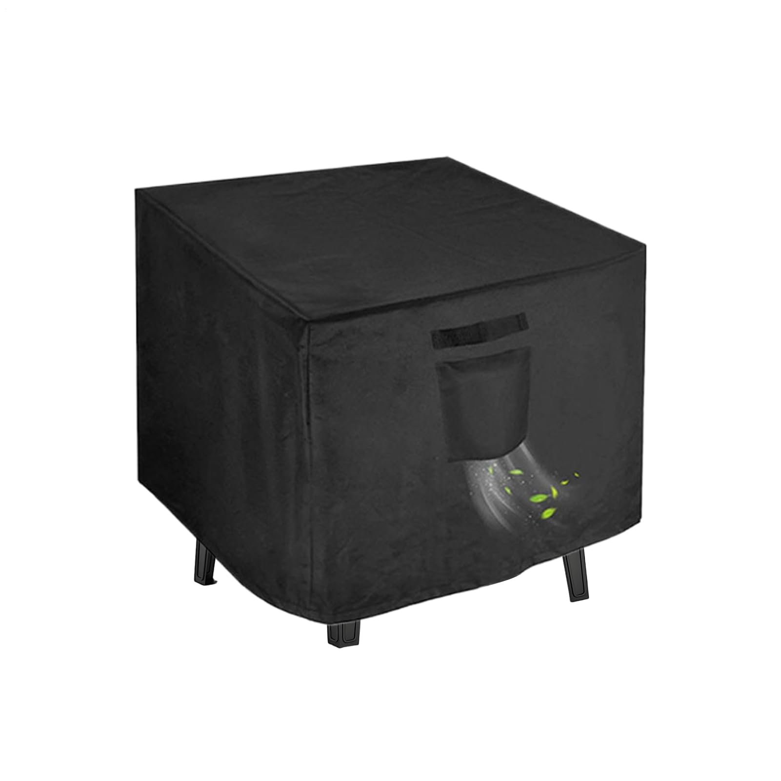 Housse de brasero imperméable – 81 x 81 x 61 cm – Revêtement en PVC robuste – Protection UV – Bouclier de foyer carré pour terrasse, balcon, terrasse, voyage, camping
