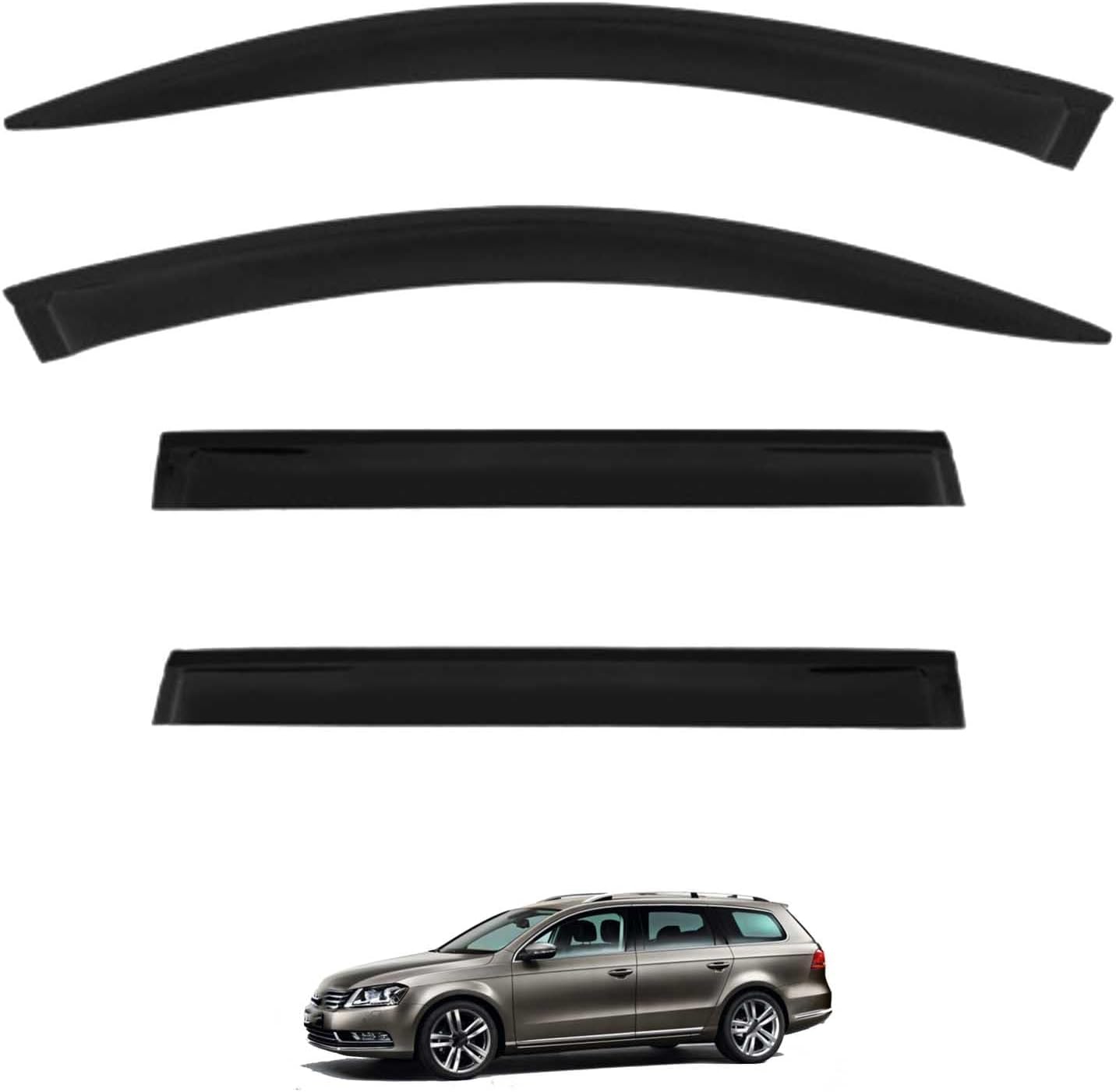 Car Wind Deflectors for Volkswagen Passat Variant MK7-B7 2011-2015, Sun Rain Guards Car Window Shields Protector Side Door Window Stick-On Car Accessories