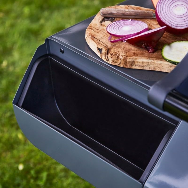 BRASERO BY FAVEX – Barbecue gaz Emma 4 + 1 Side – 4 brûleurs 12,6 kW – Brûleur latéral – Système FlexiGrill avec plancha incluse – Surface 64 x 41,5 cm – Jusqu'à 12 convives