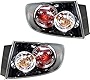 Evan-Fischer Tail Light for 2008 Mazda 3 Set of 2 Halogen Clear & Red Lens w/Bulb(s) Left and Right Side