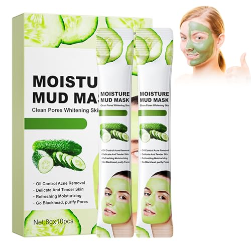 Hppsctink 10pcs Maschera al Cetriolo, Maschera Detergente al Cetriolo, Maschera Idratante, Pulizia dei pori, Illumina la Pelle, Ridurre le Rughe Sottili,facial mask