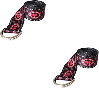 Sosoport 2pcs yoga stretching straps yoga stretching band cotton stretching band exercise resistance band yoga resistance strap exercise bands resistance fitness tension band