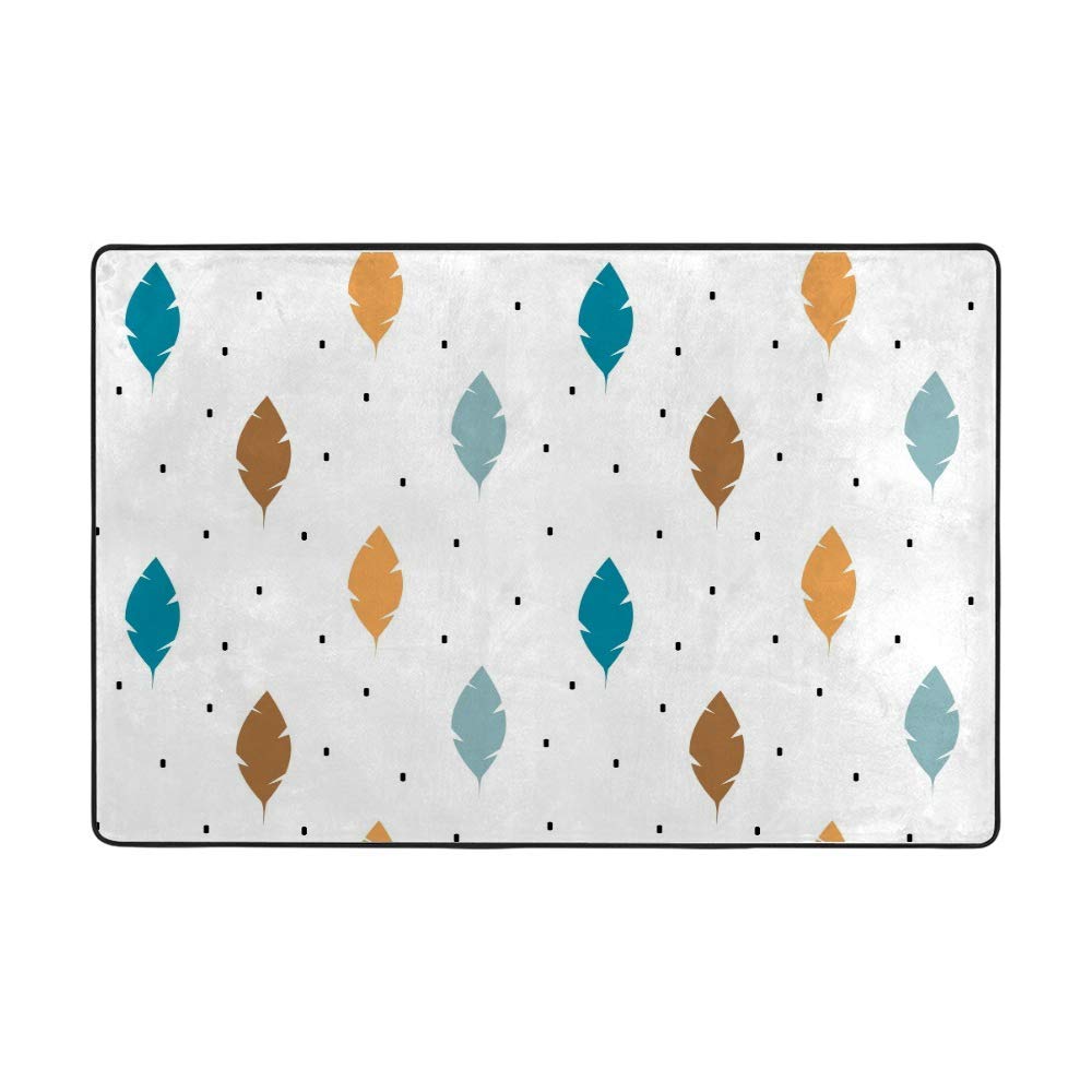 Tapis de sol intérieur plumes colorées pour sublimer votre chambre
