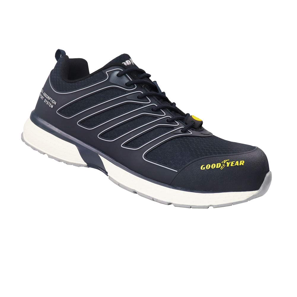 Goodyear Herren Workwear Athletic Sports Wasserbeständige Verbundmetallfreie Sicherheit Tehe & Midsohle Arbeitssicherheit Trainer S1P SRA HRO