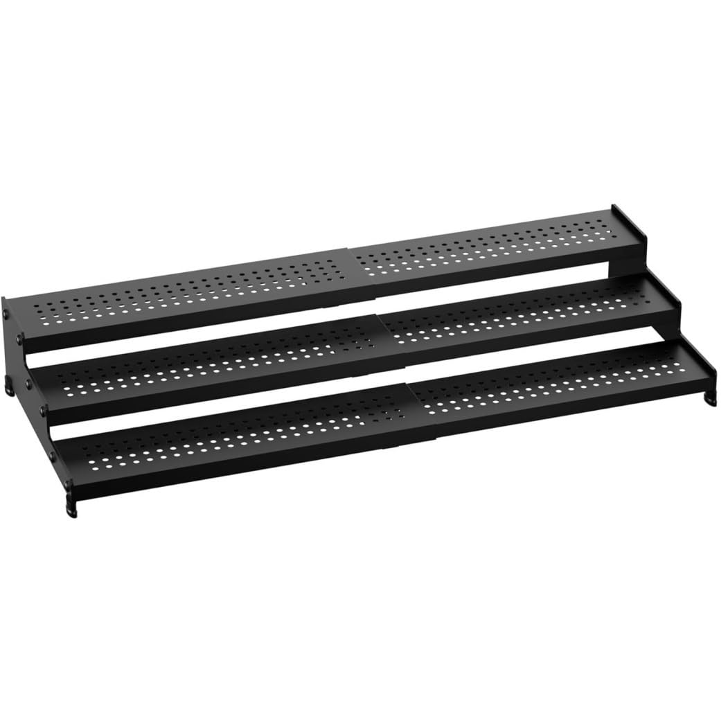 HADECOLL Spice Rack 3 Tier Metal Extendable Spice Rack Organizer For Kitchen Cabinet Seasoning Bottles Shelf Kitchen Organiser