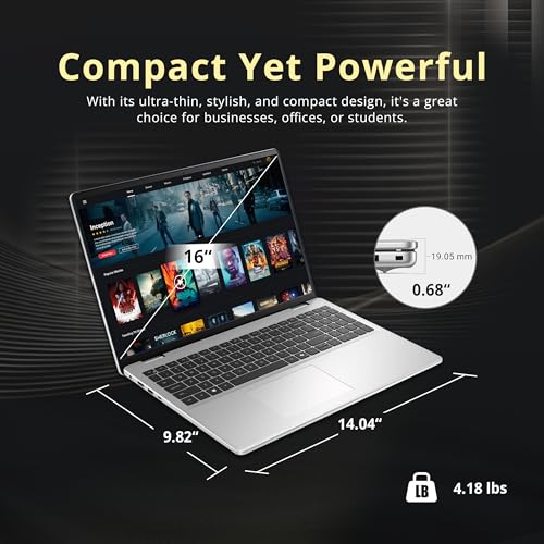 Image of Dell 16″ FHD+ Touchscreen Laptop, Intel Core 7 150U, 32GB DDR5 RAM, 2.28TB Storage (2TB SSD + 288GB Docking Station Set), Wi-Fi 6E, Backlit Keyboard, Fingerprint Reader, Windows 11, Platinum Silver