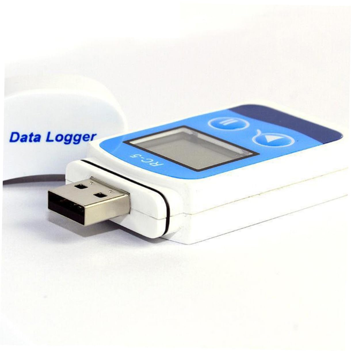 Registratore Temperatura USB Display Lcd Blu, Plastico | Intervallo 30 °c~+70 °c, Risoluzione 0, 1 °c, Allarme Sovratemperatura e Export Dati