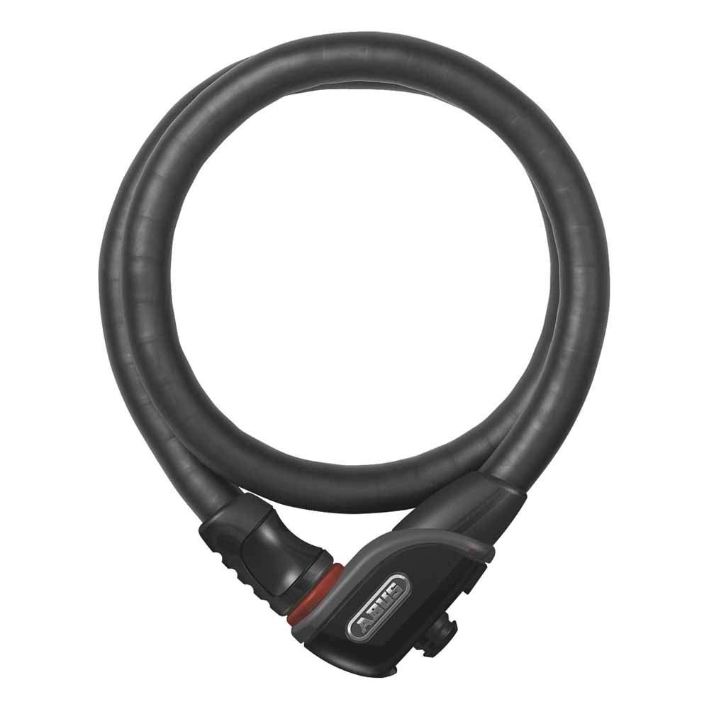ABUS Blocca cavo corazzato Steel-O-Flex Phantom 8960 - con supporto magnetico TexFL - blocca cavo in acciaio con armatura in manicotti d'acciaio - livello di sicurezza 6-110 cm, nero