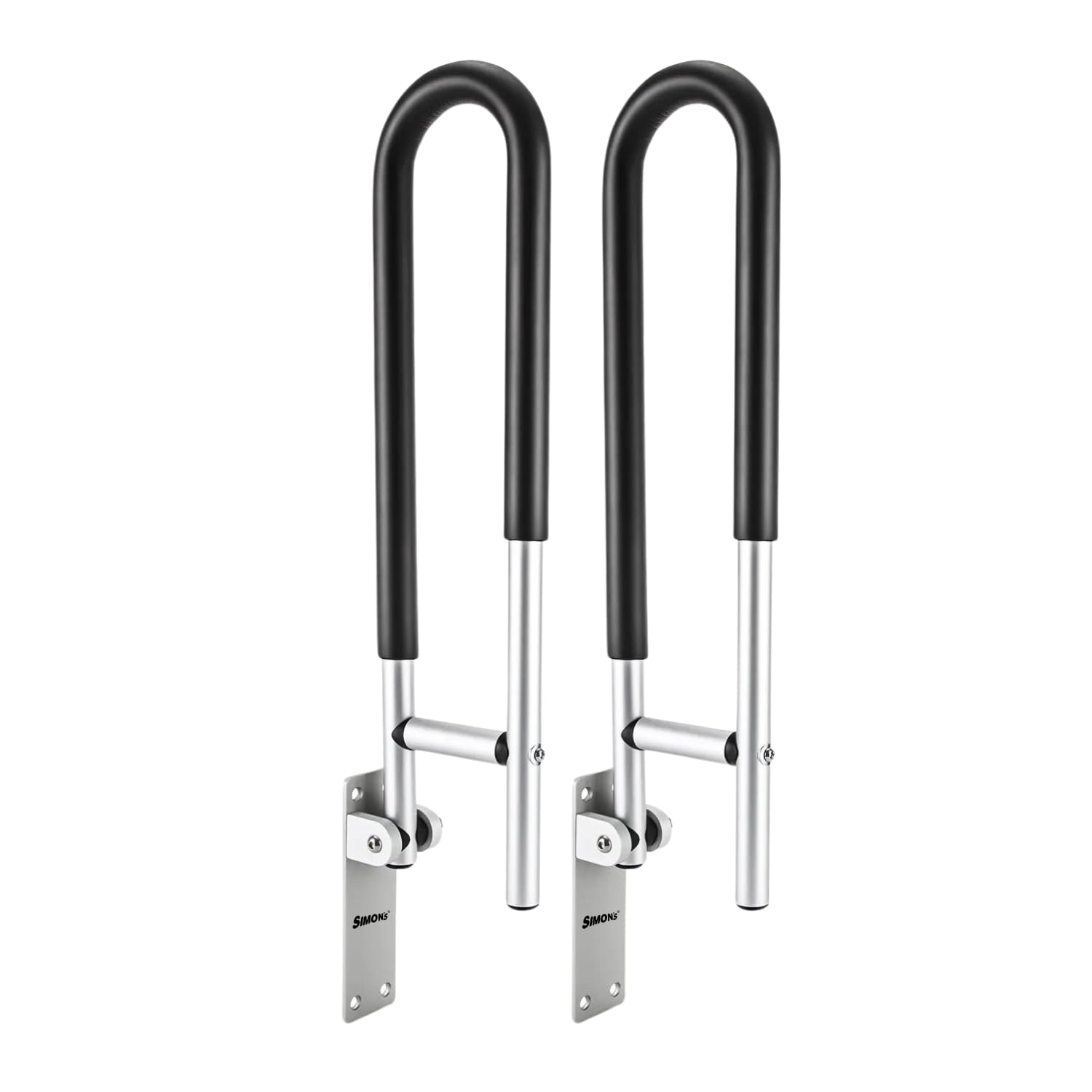 Simon’s FoamGrips Heavy-Duty Aluminum Folding Grab bar for Elderly in Toilet | Wall Mounted Anti-Slip Hand Railing, Flip up Safety Handle in Bathroom | 60 cm – Pack of 2 (B0CWY4N3H3) Amazon Price History, Amazon Price Tracker