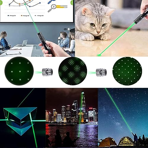 Image of COOLCOLD Laser Light | USB Rechargeable, Laser Pointer | Long Range, Laser Light Powerful | for Party, Disco Adjustable Mode, 2000m Handheld Lesar Pen, Suitable for Camping(Pack-2, Green + Red)