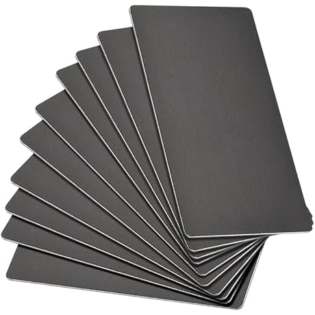 uxcell 80x40x1mm Anodized Aluminum Plate For Laser Printing Engraving (15 pcs)