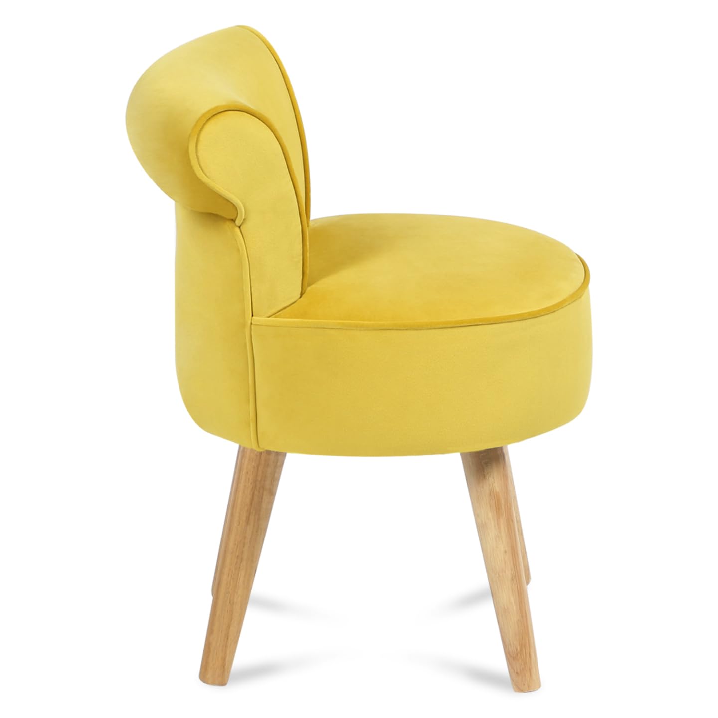 IDMarket - Fauteuil Crapaud en Velours Jaune