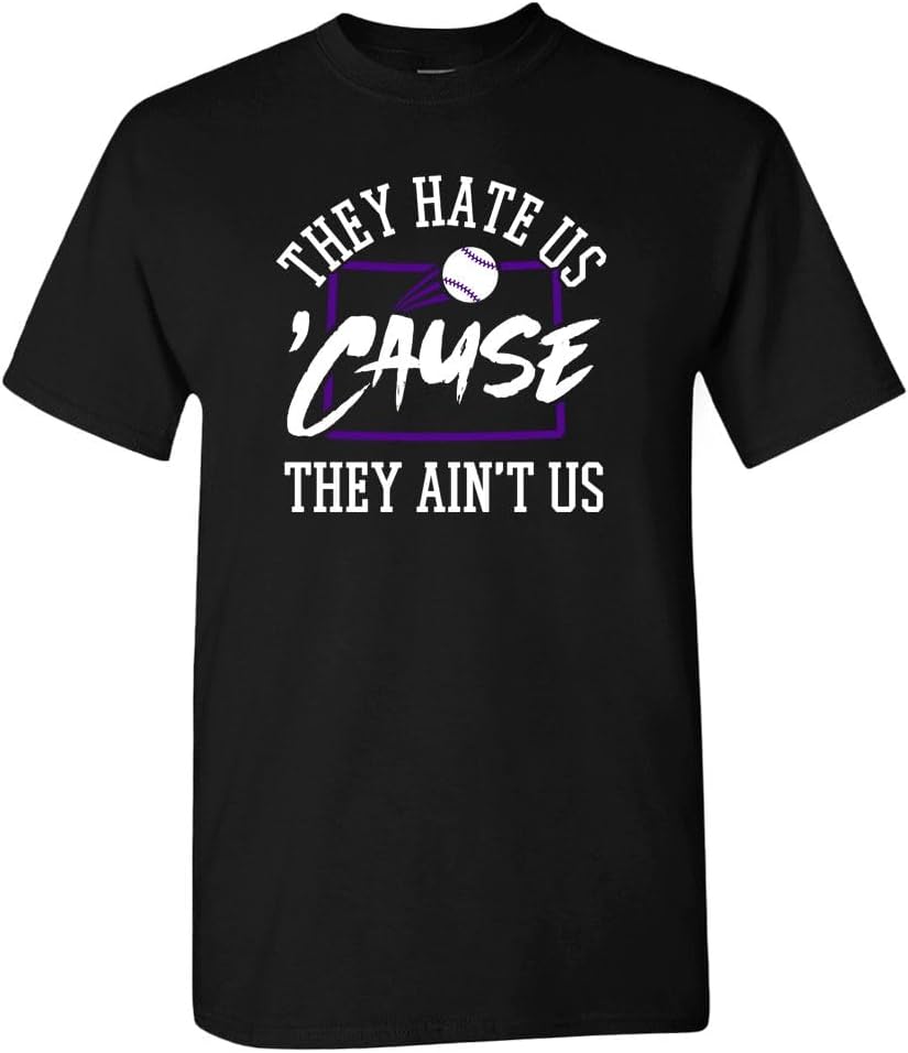 Xtreme Apparrel They Hate Us 'Cause They Ain't Us Men's T-Shirt for Baseball Fans