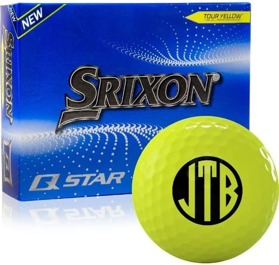 Srixon Q-Star 6 Yellow Monogram Golf Balls