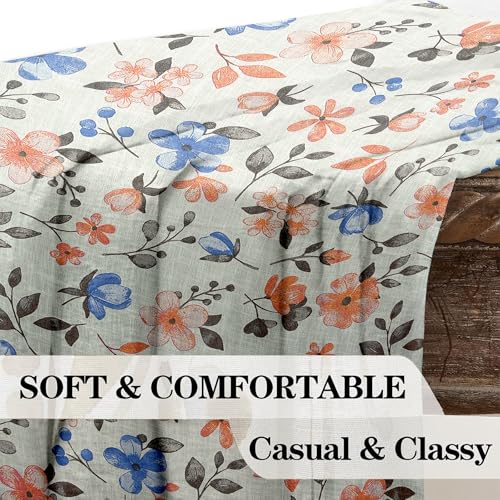 Image of Cortina Linen Polyester Printed Curtains Set of 2, Curtain for Doors Home Decor Items for Living Room Bedroom (Pink, 9FT)