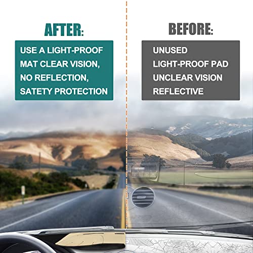 X Autohaux Car Dashboard Cover Non-Slip Faux Suede Dash Board Protector Cover Mat For Ford Focus Rs 2015-2017 Black #TOP2