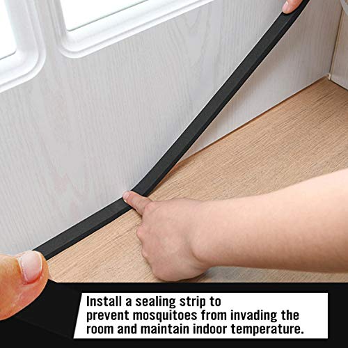 Cchuixi Door Weather Stripping, Weatherstrip Adhesive, (1/8" Thick-1/2-66Ft) Soundproofing Waterproofing Insulation Foam Gasket Tape Weather Strip. #TOP5