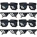 8 Piezas Gafas Thug Life, Gafas sol Mosaico, Mosaico Pixelado Unisex Gafas...