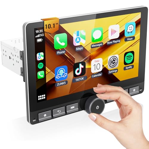 Haudio 10.1" Single Din Android Car Stereo 360° Rotatable