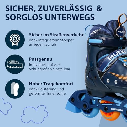 HUDORA Inline Skates Mia/Leon - Inliner für Kinder/Jugendliche & Erwachsene in versch. Größen &...