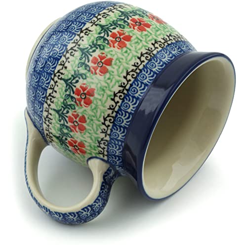 Taza de cerámica artesanal 16 oz con diseño floral miniatura 3