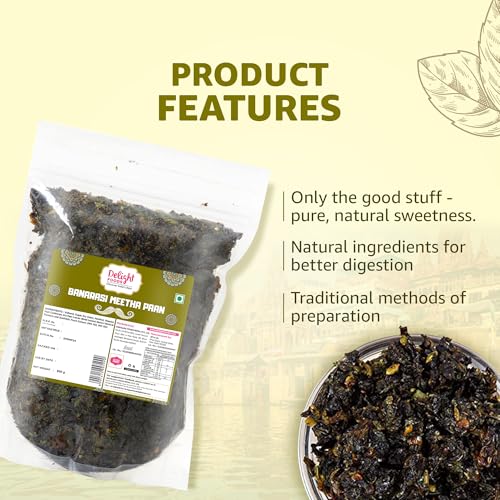 Image of Delight Foods Calcutta & Banarasi Meetha Paan Mukhwas Combo Pack 1.6kg (800g x 2) | Sweet Paan Mouth Freshener | Without Supari & Areca Nut | Traditional Mukhwas | After Meal Digestive | Hygienically Packed | Refreshing Indian Sweet Mix