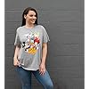 Disney-Womens-Plus-Size-T-Shirt-Mickey-Minnie-Mouse-Donald-Daisy-Goofy-Pluto Disney Womens Plus Size T-Shirt Mickey Minnie Mouse Donald Daisy Pluto (Grey, 4X)