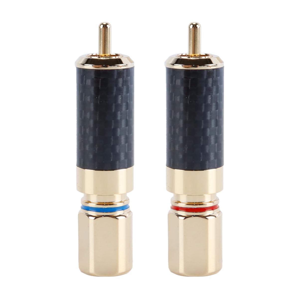 4 Connettori R-CA Di Fascia Alta Da Avvitare Senza Saldatura, Con Connettori Phono R-CA Placcati in Oro E Rodio, Maschio, Cavo Fino a 10,0 Mm