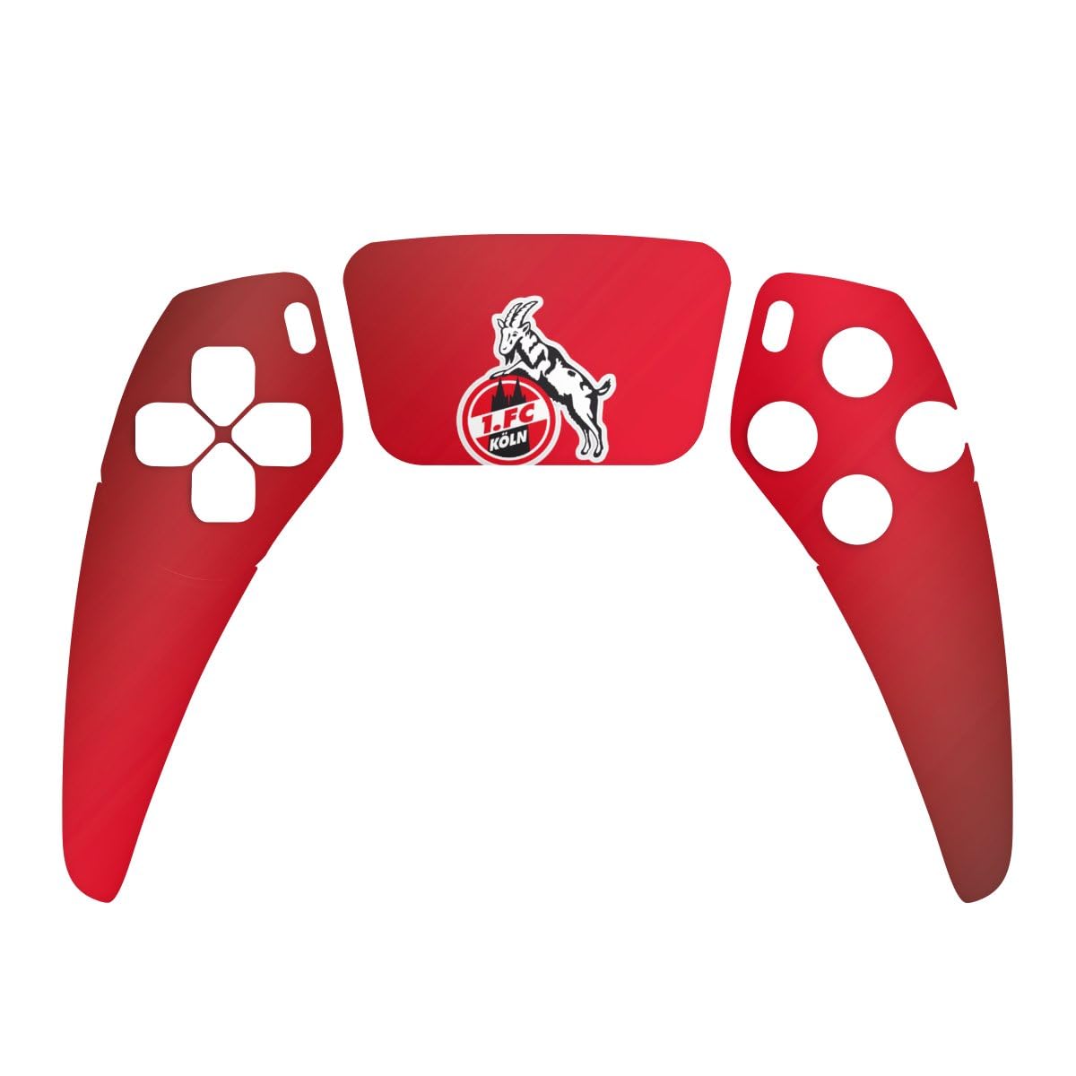 DeinDesign Skin kompatibel mit Sony PlayStation 5 Controller PS5 Folie Sticker 1. FC Köln Offizielles Lizenzprodukt EffZeh