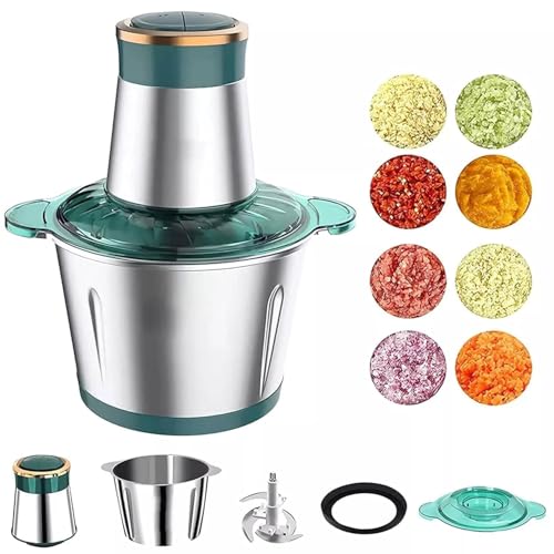 Image of RANGIN 2L Electric Meat Grinder & Food Chopper, 800W Stainless Steel Kitchen Chopper with 2-Speed Control, Food Processor for Meat, Vegetables, Fruits, Nuts & Everyday Food Preparation