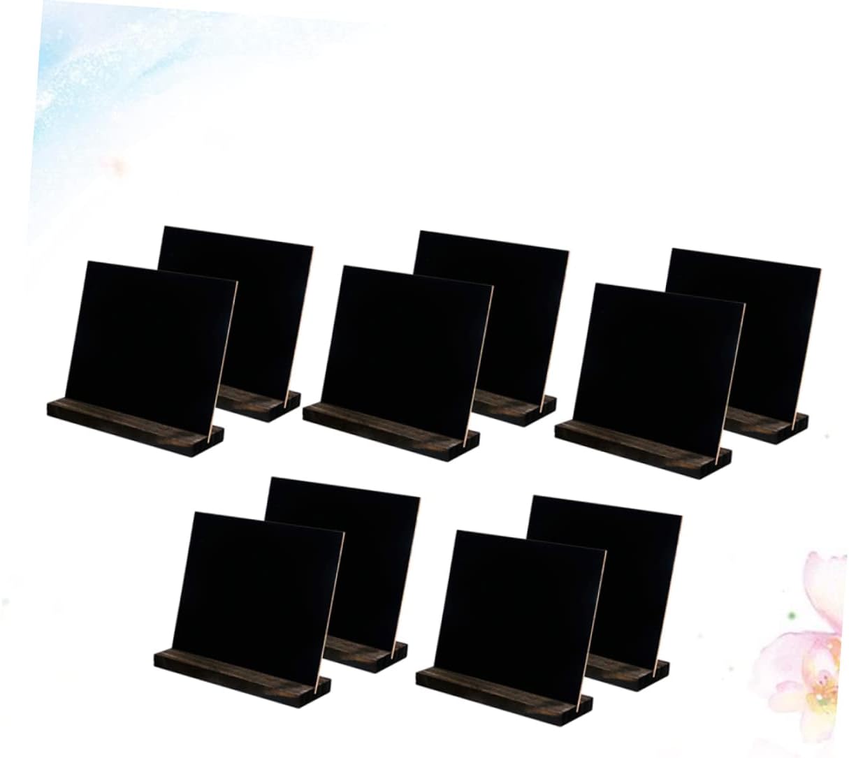 Gadpiparty 10pcs Mini Wooden Chalkboards Vintage Message Boards for Home Decor Food Labels Weddings and Events Easy to Clean Removable Rustic Style Black Chalk Signs