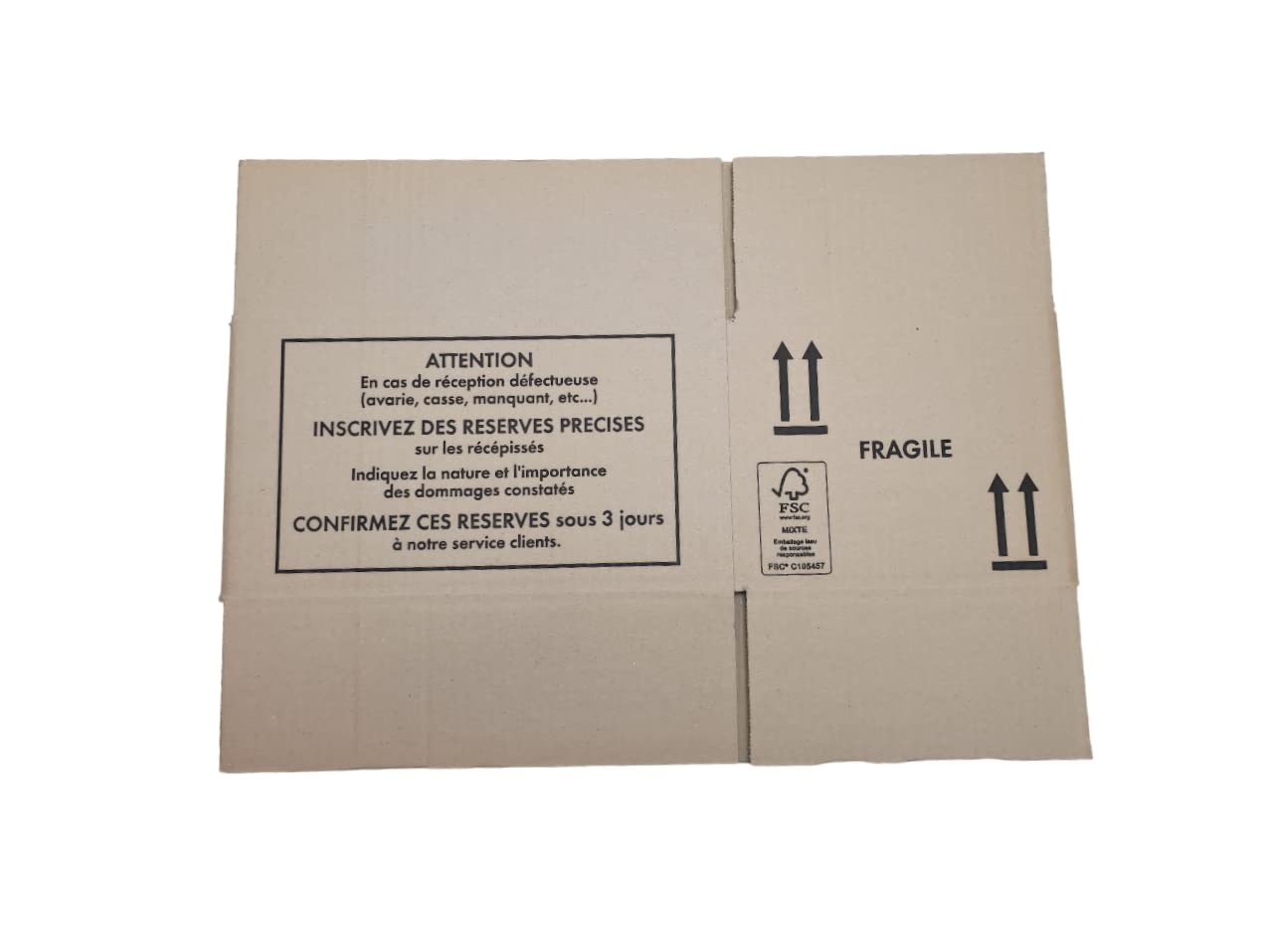 Lot de 10 boites en 27x17x15cm pour Déménager, Envoyer, ou Stocker. Marron