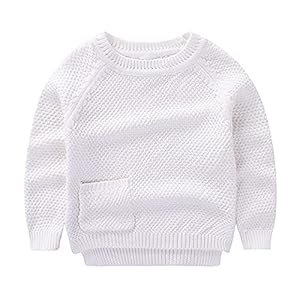 Baby Boys Girls Crochet Sweater Infant Kids Cable Knit Cotton Cardigans Casual Long Sleeve Pullover Fall Winter 6M-4T