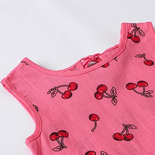 Girls Short Sleeve Swing Dress Kids Ruffle Loose Casual Dresses with Pockets for Girls 6 to 12 Years Independence Day4