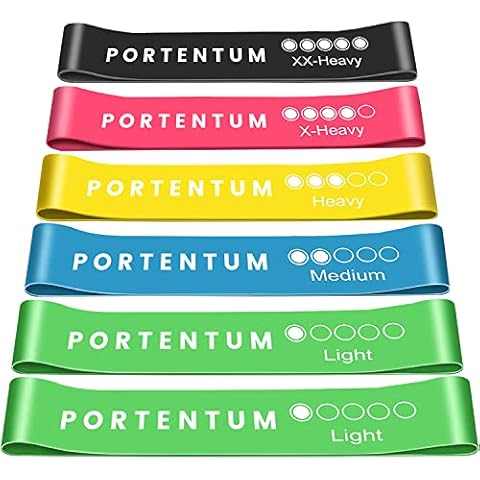 PORTENTUM Theraband Fitnessband Resistance Terra Bands 100% Latex Widerstandsbänder Cover