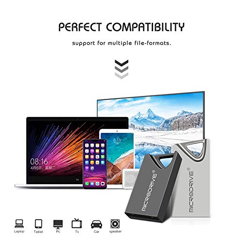 MicroDrive 16GB Extra-Small USB 2.0 Flash Drive Memory Stick - Metal Waterproof Shockproof and Anti-magnetic - Durable & Easy to Carry (Keyring included) - PC Laptop Computers Tablet etc - Image 3