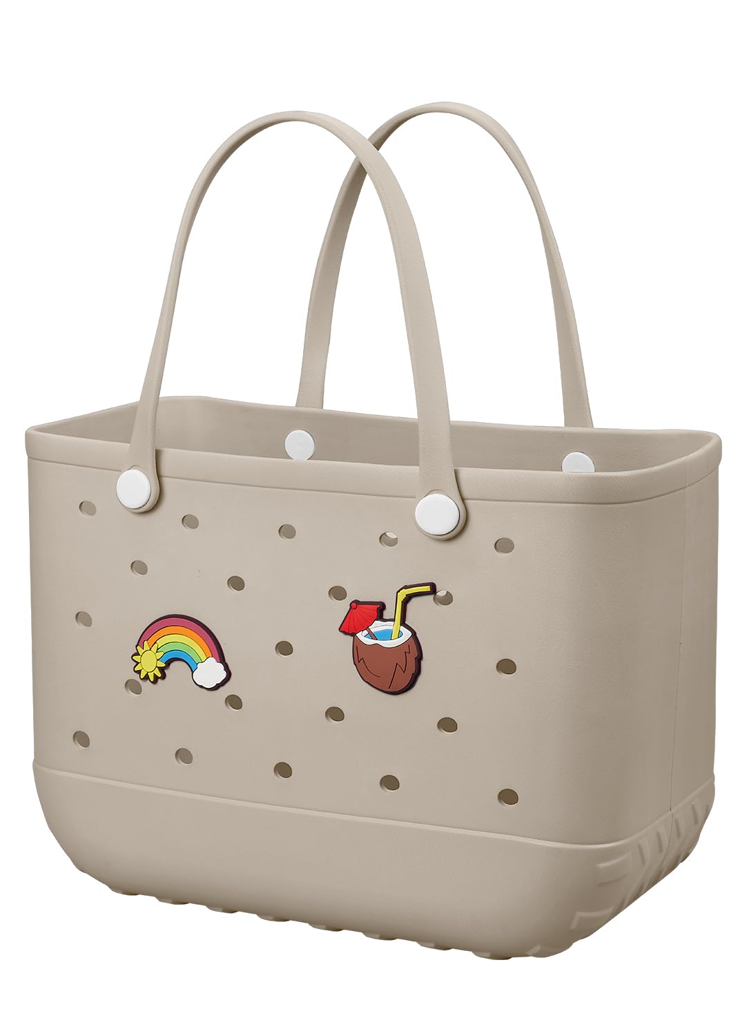 Beach Bag Rubber Tote Bag - Waterproof Travel Bag for Women Washable Tote Bag Handbag for Sports Beach Market Pool